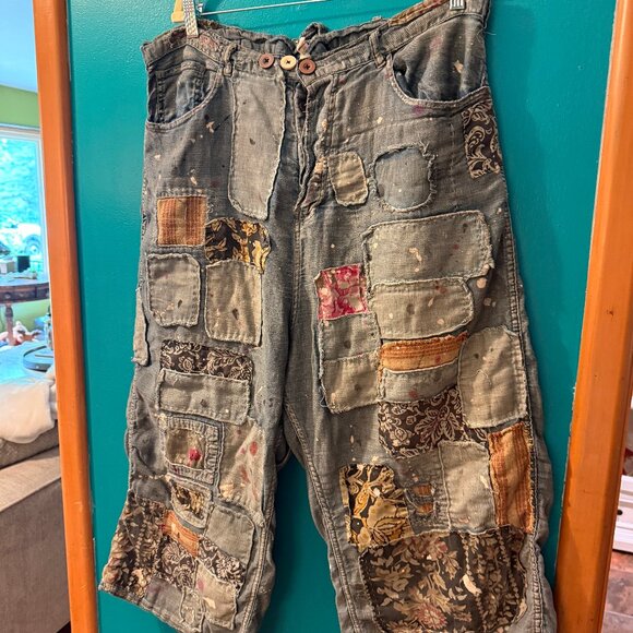 Magnolia Pearl Multicolor Patchwork Boyfriend Jeans - Picture 6 of 6